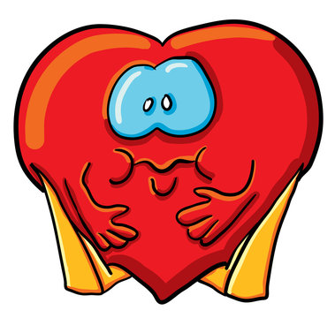 Cartoon fat heart