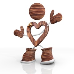 heart wooden Illustration