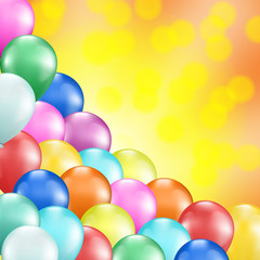 colorful balloons holiday background