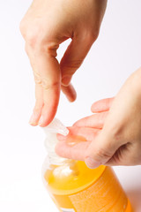 washing hands - with clipping path