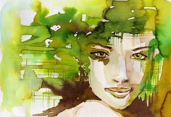 Photo sur Plexiglas Inspiration picturale portrait d& 39 une jeune fille.