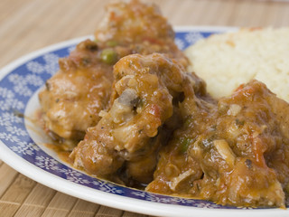 Rice and chicken
