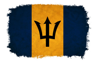 Barbados grunge flag