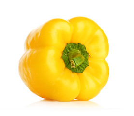 sweet yellow pepper isolated on white background
