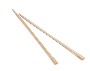 Chopsticks on a white background