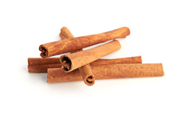 cinnamon isolated on white background
