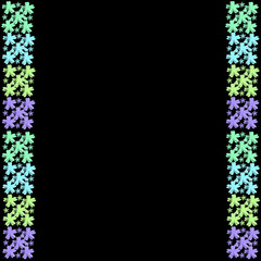 Flower frame of frame on background