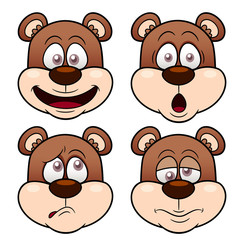 Illustration of Cartoon Bear face