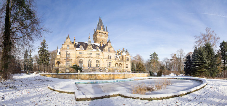 Schloss Hummelshain, Winter, Th&uuml;ringen