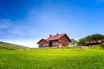 Foto op Plexiglas Summer house in the mountains © wajan