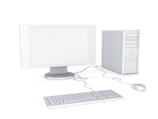 Fototapeta premium PC isolated on white.