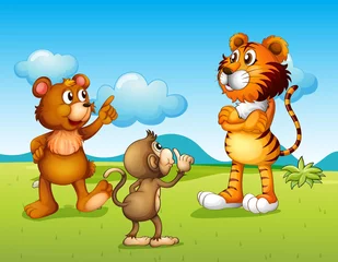 Fotobehang Een tijger, een aap en een rat © GraphicsRF