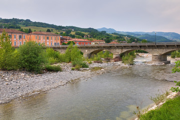 Fototapeta premium Panoramic view of Bettola. Emilia-Romagna. Italy.