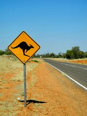 Papier Peint photo Lavable Australie Vorsicht Känguru