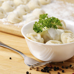 Fresh boiled meat dumplings