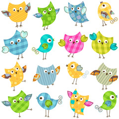 Slats personalizados com sua foto cute birds set