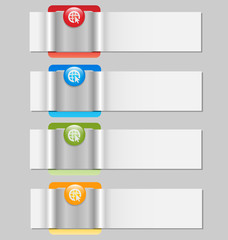 Obraz premium Infographics template with empty text boxes