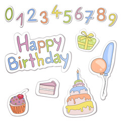 Vector Illustration of Birthday Party Elements