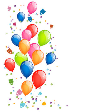 Vector Illustration of a Festive Balloon Background