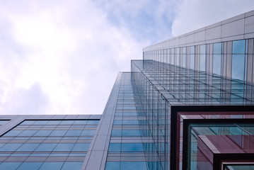 Fototapeta premium Office building from worm eyes view