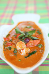 hot Thai curry with roast duck