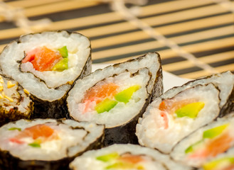 set of japanese sushi