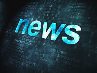 Obraz premium News concept: News on digital background