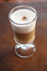 coffee on wood background