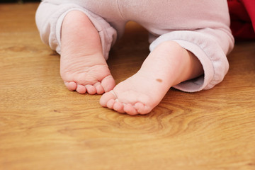 Small heels of the child