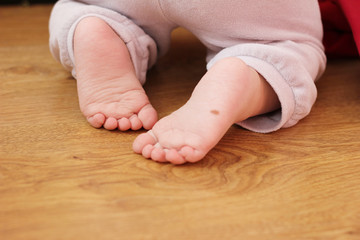 Small heels of the child