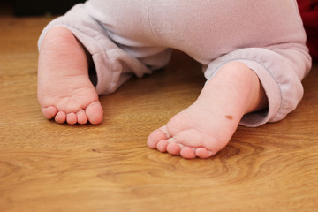 Small heels of the child