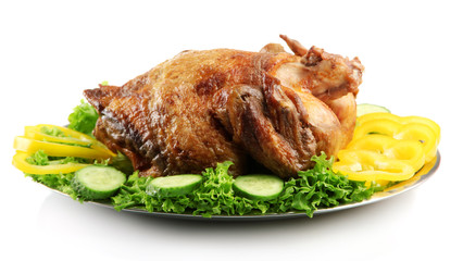Tasty whole roasted chicken