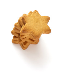 Swedish Ginger Snaps for Christmas on white background
