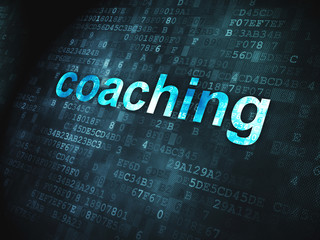 Obraz premium Education concept: Coaching on digital background