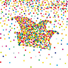 Narrenkappe aus Konfetti