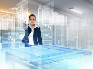 Fototapeta premium Construction and innovation technologies