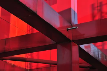 Photo sur Plexiglas Bâtiment industriel Red metal construction