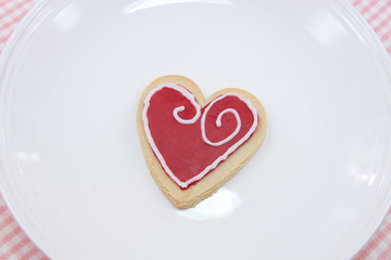 Valentine heart cookie