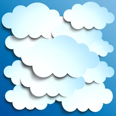 Peel and stick wall murals Sky Vector Clouds background