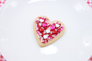 Valentine heart cookie