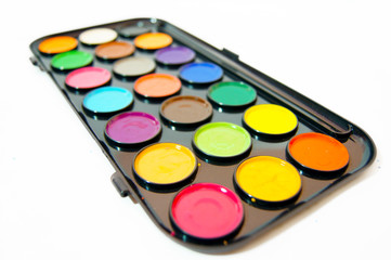 water color isolated on white background-studio