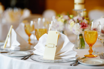 Table set for an event party