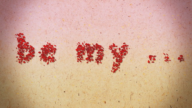 Be my Valentine of red roses