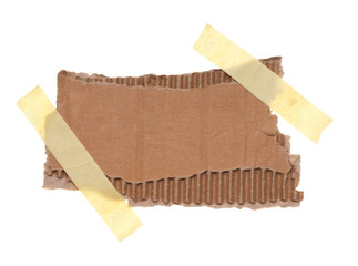 Torn piece cardboard