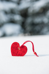 heart at snow