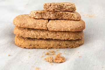 Crunchy crumbly oatmeal cookies