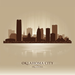 Naklejka premium Oklahoma City skyline silhouette