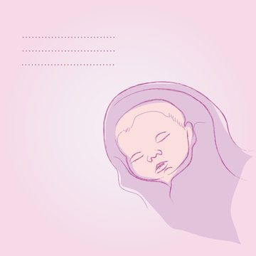 Baby - Mädchen - Geburt - Geburtsanzeige