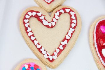 Valentine heart cookies