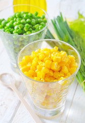 corn and peas